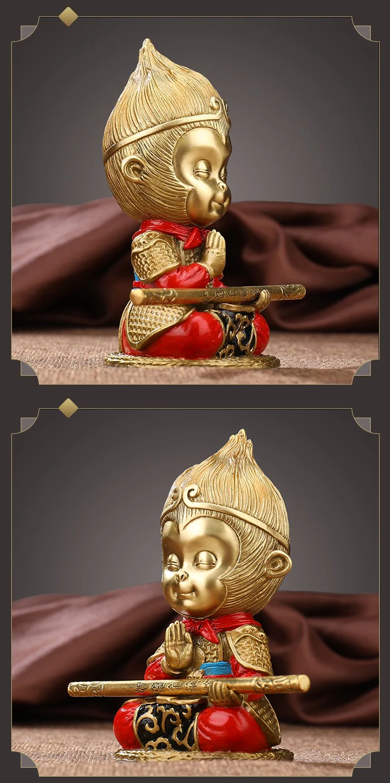 Wukong Ease one's mind Copper Figurine